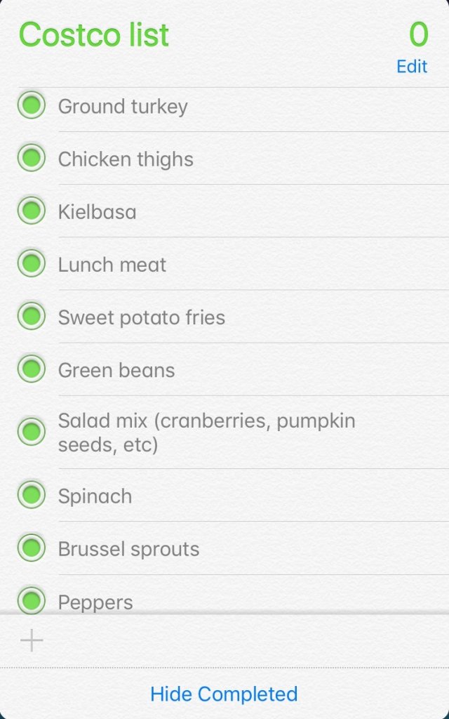 costco shopping list app