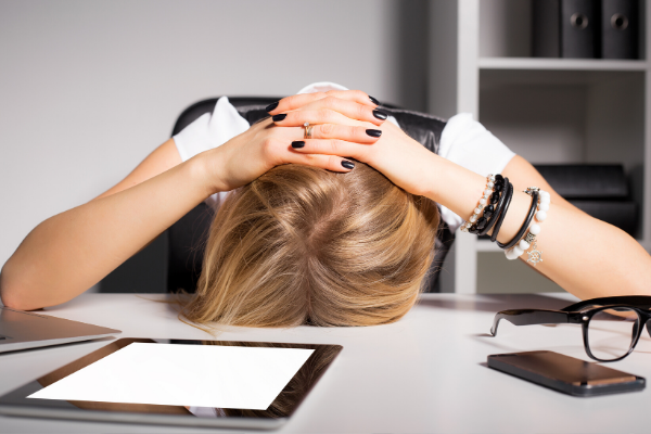 woman burnout stress