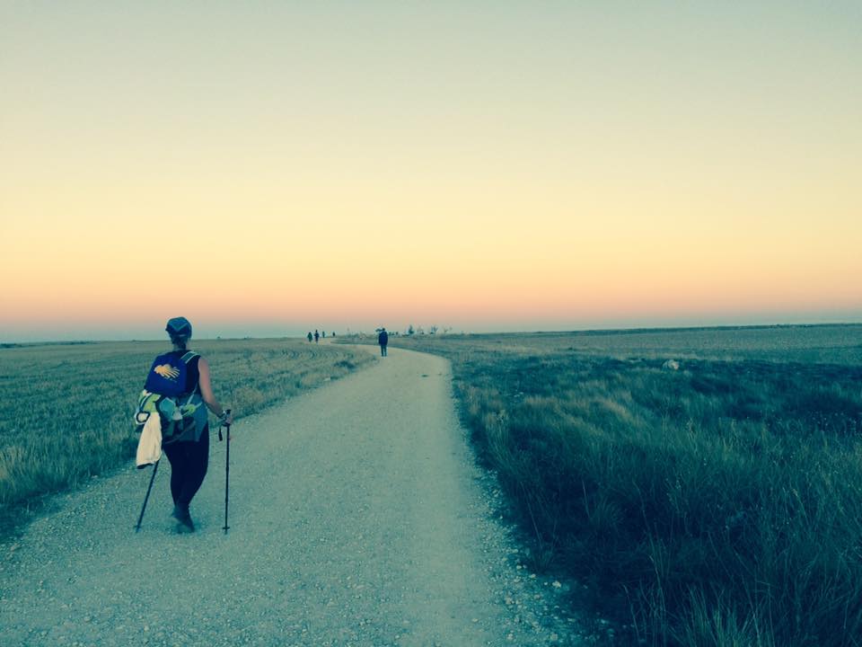 woman hiking backpacking