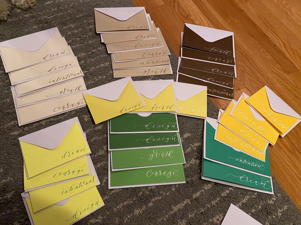 calligraphy cards 