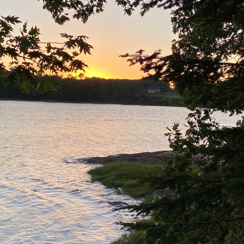 sunset ocean camping