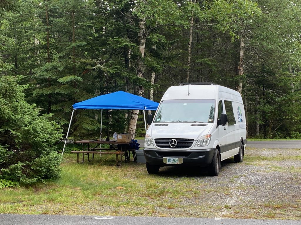 campervan camp woods