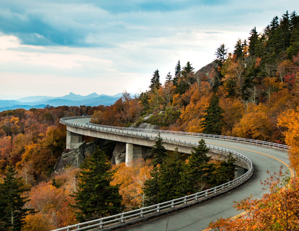 fall foliage mountain road